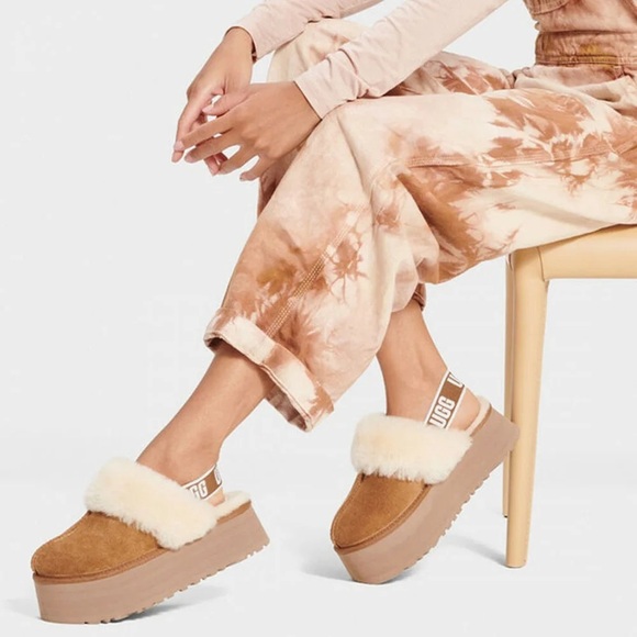 New Ugg Funkette Slippers - Chestnut - Picture 6 of 7